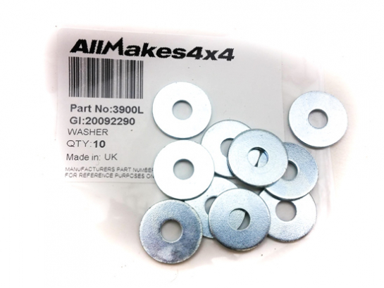 Image of 3900L, a 'WASHER 1/4 FLAT PLAIN' part