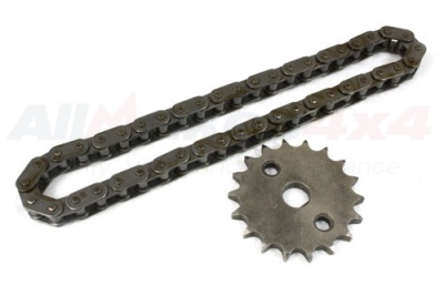 Image of LQX100130, a 'OIL PUMP CHAIN + SPROCKET TD5 DEFENDER - DISCOVERY 2' part