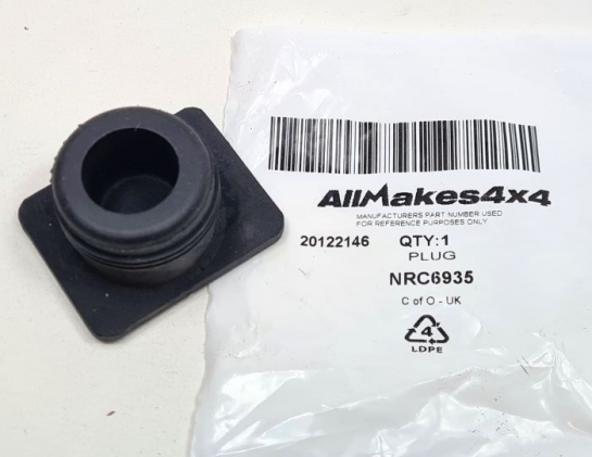 Image of NRC6935, a 'CHASSIS JACK POINT PLUG - DEFENDER 1987 TO VIN WA159806' part