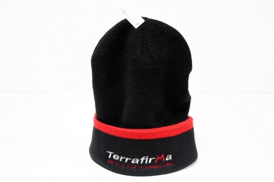 Image of TF789, a 'TERRAFIRMA BLACK AND RED BEANIE HAT' part