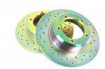 TERRAFIRMA CROSS DRILLED AND GROOVED FRONT BRAKE DISC DISCOVERY 1, RANGE ROVER CLASSIC, DEFENDER  