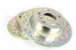 TERRAFIRMA DILLED AND GROOVED REAR BRAKE DISC DISCOVERY 2, RANGE ROVER P38 (SINGLE