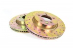 TERRAFIMA DILLED AND GROOVED FRONT BRAKE DISC DISCOVERY 3 + 4 - IRANGE ROVER SPORT