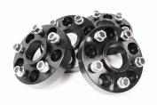 WHEEL SPACERS 30MM ALLOY SET OF 4 BLACK - RANGE ROVER SPORT - VOGUE - DISCOVERY 3 - NEW DEFENDER