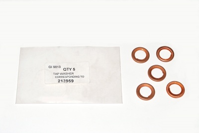Image of 213959, a 'FUEL TANK TAP WASHER - EARLY RANGE ROVER CLASSIC' part