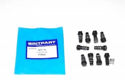 Image of 216421, a 'HANDBRAKE RELAY THREADED CLEVIS PIN - SERIES 1 - 11 - 111' part