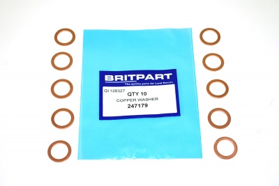 Image of 247179, a 'INJECTOR SEAT WASHER COPPER SERIES 11 - 111' part