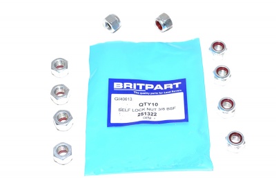 Image of 251322, a 'NUT 3/8 BSF SELF LOCKING' part