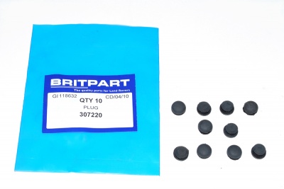 Image of 307220, a 'BLANKING PLUG S1 + INNER WING RANGE ROVER CLASSIC>85' part
