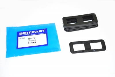Image of 347369, a 'DOOR HINGE PLASTIC SEAL - SERIES 111 - DEFENDER' part