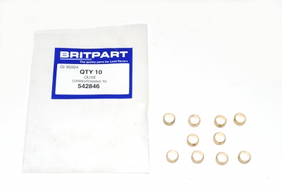 Image of 542846, a 'OLIVE FUEL PIPE & TANK UNION' part