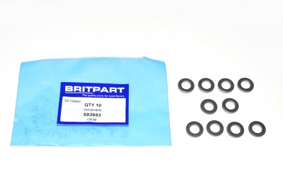 Image of 593693, a 'WASHER 3/8 PLAIN' part