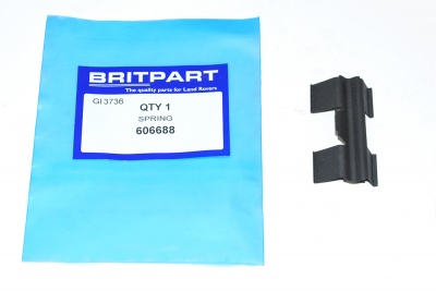 Image of 606688, a 'BRAKE PAD SPRING FRONT RANGE ROVER CLASSIC' part