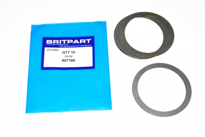 Image of 607188, a 'SHIM 0.003 4 PINION DIFFERENTIAL 110 + 130 - DEFENDER' part
