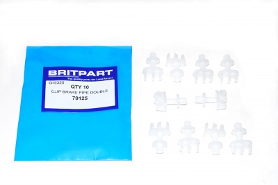 Image of 79125, a 'BRAKE+FUEL PIPE CLIP TWIN RANGE ROVER CLASSIC - DEFENDER' part