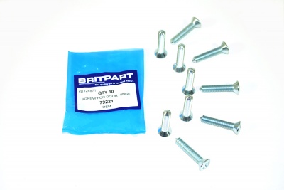 Image of 79221, a 'DOOR HINGE TO BULKHEAD SCREW SERIES 111 - DEFENDER' part