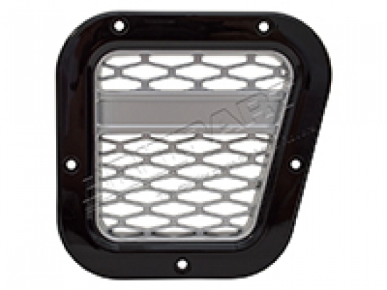 Image of DA1970, a 'XS RH INTAKE GRILL BLACK WITH SILVER MESH - DEFENDER' part