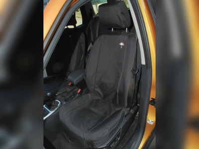 Image of DA2821BLACK, a 'FREELANDER 2 FRONT SEAT COVER SET IN BLACK' part