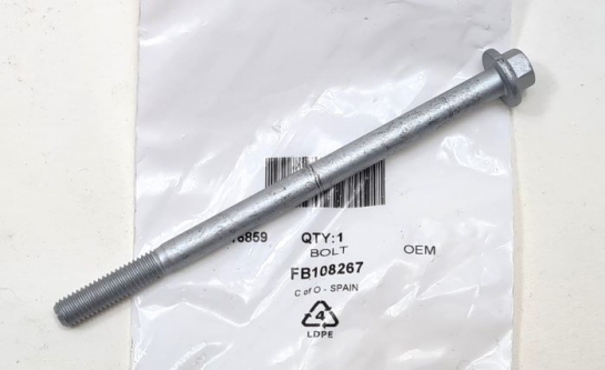 Image of FB108267, a 'BOLT M8 X 130MM FLANGED HEAD' part