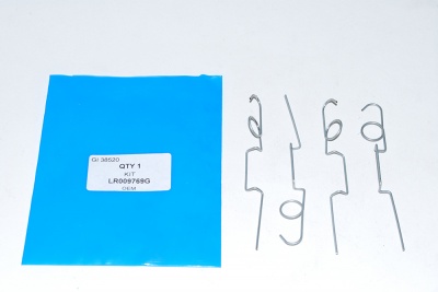 Image of LR009769G, a 'BRAKE CALIPER ANTI RATTLE SPRING KIT FRONT DEFENDER' part