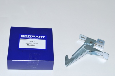 Image of MUC6457, a 'HOOD/BONNET SAFETY CATCH HOOK - DEFENDER 1987 ONWARDS' part
