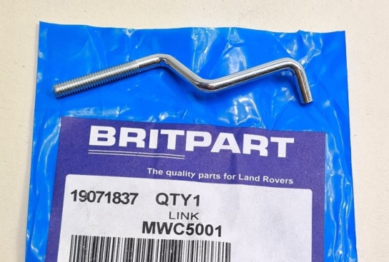 Image of MWC5001, a 'DOOR LATCH THREADED LINK - LEFT HAND - DEFENDER' part