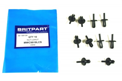 Image of MWC9918LCS, a 'DOOR TRIM CLIP LIGHT GREY DEFENDER' part