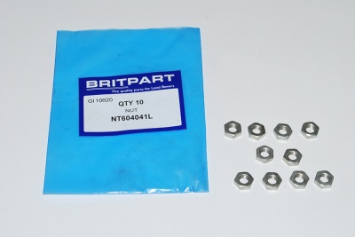 Image of NT604041L, a 'NUT 1/4 UNF THIN HEX - V8 DEFENDER' part