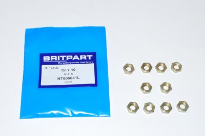 Image of NT605041L, a '5/16 UNF HEX NUT YELLOW PASS' part