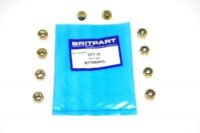 Image of NY108041L (FY108046), a 'NUT M8 NYLOC MULTIPLE APPLICATIONS' part