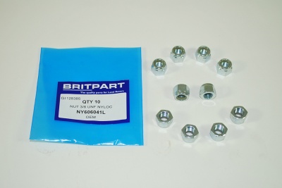 Image of NY606041L, a 'NUT 3/8 UNF NYLOC' part