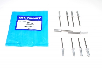 Image of RU612503, a 'RIVET - MULTIPLE APPLICATIONS - RANGE ROVER CLASSIC - DEFENDER' part