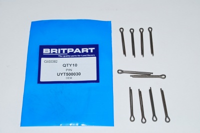 Image of UYT500030, a 'SPLIT PIN FRONT/REAR AXLE BALL JOINT - DEFENDER' part