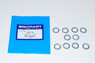 Image of WF110001L, a 'STAR WASHER 10MM  - BRAKE HOSE - DEFENDER 1987-2006 ' part