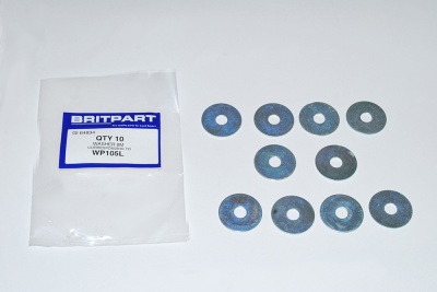 Image of WP105L, a 'EXHAUST MOUNTING WASHER DEFENDER - DISCOVERY 1 - RANGE ROVER CLASSIC' part