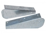 PAIR OF GALVANISED REAR MUDFLAP BRACKETS - EQUIVALENT TO MUC3986 AND MUC3987 - DEFENDER 90