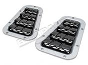 XS BONNET VENT SET SILVER WITH BLACK MES