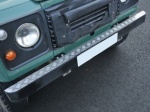 CHEQUER PLATE FRONT BUMPER PLATE DEFENDER/SERIES - NATURAL ALUMINIUM FINISH - SINGLE