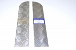 CHEQUER PLATE FRONT BUMPER TOPS DEFENDER - NATURAL ALUMINIUM FINISH - PAIR