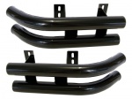PAIR OF REAR BLACK BUMPERETTES - DEFENDER 88/90 AND LAND ROVER SERIES