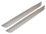 PAIR OF CHEQUER PLATE NATURAL ALUMINIUM FINISH SILL PROTECTORS - SHORT WHEEL BASE - LAND ROVER SERIES 2A