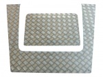 CHEQUER PLATE BONNET PROTECTOR KIT - DEFENDER 2007 ONWARDS - NATURAL ALUMINUM FINISH 