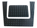 BLACK SATIN FINISH CHEQUER PLATE BONNET PROTECTOR KIT - DEFENDER 2007 ONWARDS