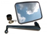 UNBREAKABLE FLAT MIRROR (204 X 140MM & ARM 290MM) KIT- FLAT WITH FIXING KIT AND LONG ARM - DEFENDER