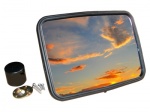UNBREAKABLE CONVEX MIRROR HEAD (204 X 140MM AND NO ARM) WITH FIXING KIT - DEFENDER