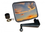 UNBREABLE CONVEX MIRROR (204 X 140 & ARM 170MM) FIXING KIT AND SHORT ARM - DEFENDER