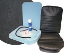 CENTRE SEAT RETRIM KIT - BLACK VINYL - DEFENDER 90/110