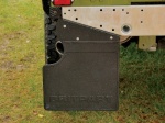 LEFT HAND REAR MUDFLAPS WITH BRACKET - DEFENDER 2007 ONWARDS FROM VIN DA440552