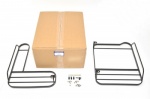 PAIR OF EXTERIOR PROTECTION - REAR LAMP GUARDS - 1 SQUARE AND 1 L-SHAPE - DEFENDER 2A ONWARDS