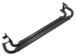 PAIR OF TWIN TUBE BLACK WITH RUBBER TOP SIDE STEPS  - DEFENDER 90